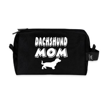 Dackel - Recycelte Kulturtasche - Schwarz - Vorne