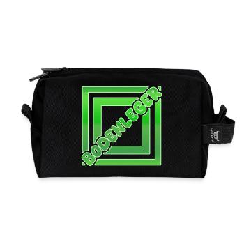 Flooring installer as a vocation - Recycled Toiletry Zip Bag - black - Front