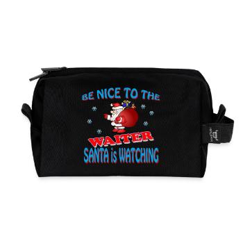 SANTA WAITER - Recycelte Kulturtasche - Schwarz - Vorne