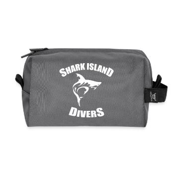 SHARK ISLAND DIVERS - Recycelte Kulturtasche - Anthrazit - Vorne