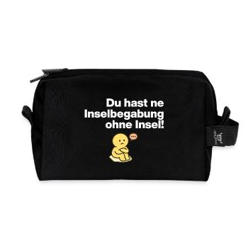 TU AS UN TALENT D’ÎLE SANS ÎLE ! - Trousse de toilette en tissu recyclé - noir - Devant