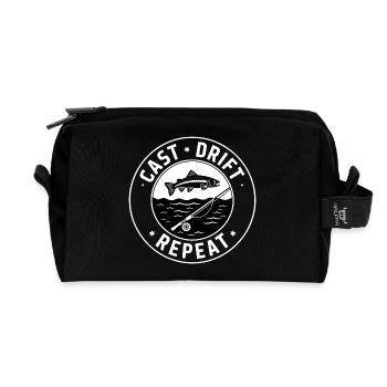 Lancer Dérive Répéter Pêche à la mouche Pêche - Trousse de toilette en tissu recyclé - noir - Devant