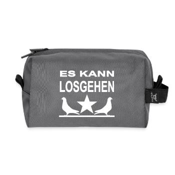Tauben - Recycelte Kulturtasche - Anthrazit - Vorne