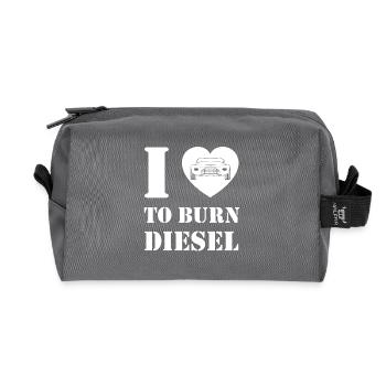 Ich liebe Dieselverbrennung - Recycelte Kulturtasche - Anthrazit - Vorne