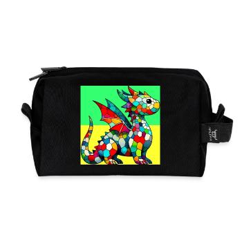 Drache - Recycelte Kulturtasche - Schwarz - Vorne