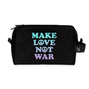 Make Love not War - Recycelte Kulturtasche - Schwarz - Vorne