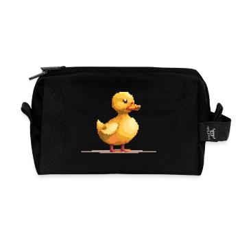 Pixel Duck - Trousse de toilette en tissu recyclé - noir - Devant