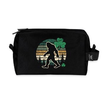 Big Foot St. Patricks Day - Recycelte Kulturtasche - Schwarz - Vorne