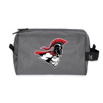 Spartan Warrior Alpha Mascot Spartan Power - Recycled Toiletry Zip Bag - anthracite - Front