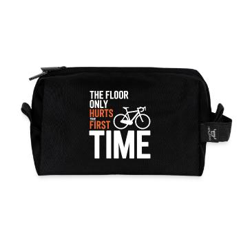 Professional Bicycle Acrobatics Performance Gear  - Recycled Toiletry Zip Bag - black - Front