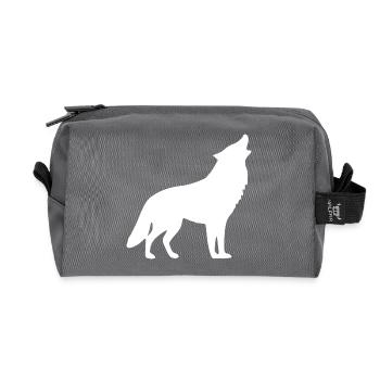 Loup Hurlant Blanc - Trousse de toilette en tissu recyclé - anthracite - Devant
