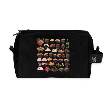 Japanisches Essen: Ramen, Wasabi, Tamago, Kawaii, Ota - Recycelte Kulturtasche - Schwarz - Vorne