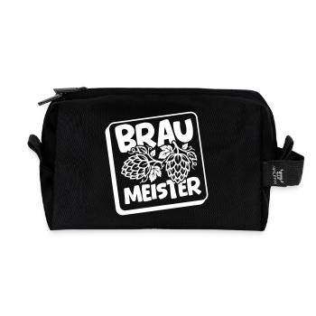 Braumeister Brauerei Hopfen - Recycelte Kulturtasche - Schwarz - Vorne