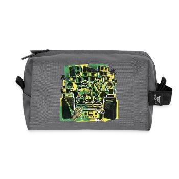 Roots Dub Reggae Soundsystem - Recycled Toiletry Zip Bag - anthracite - Front