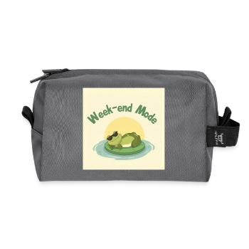 Chill Frog Fashion Weekend - Recycled Toiletry Zip Bag - anthracite - Front