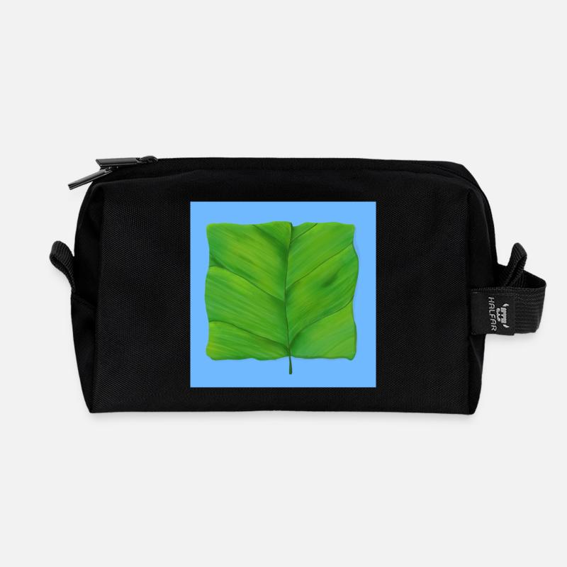 La Feuille carrée - Trousse de toilette en tissu recyclé - noir