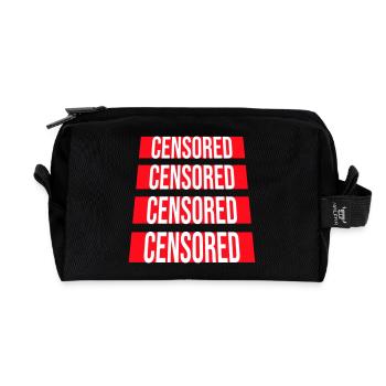 Déclaration drôle censurée Logo de la liberté - Trousse de toilette en tissu recyclé - noir - Devant