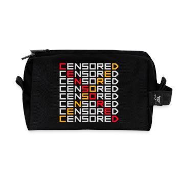 Déclaration drôle censurée Logo de la liberté - Trousse de toilette en tissu recyclé - noir - Devant