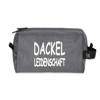 Dackel - Recycelte Kulturtasche - Anthrazit - Vorne