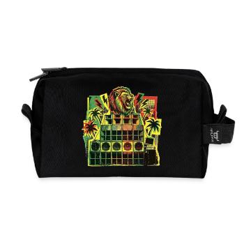 Jungle Dancehall Sound System - Recycled Toiletry Zip Bag - black - Front