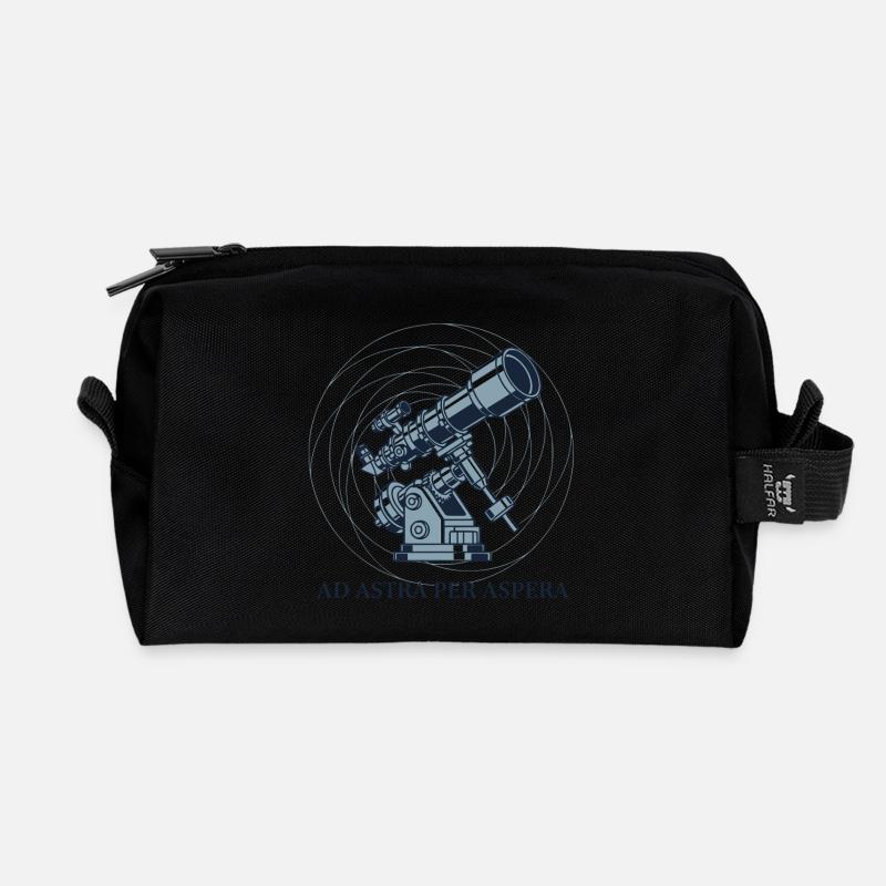 Teleskop  - Recycelte Kulturtasche - Schwarz