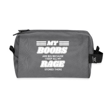 Big Boobs - Recycelte Kulturtasche - Anthrazit - Vorne