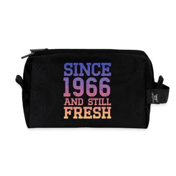 1966 60th Birthday - Recycled Toiletry Zip Bag - black - Front