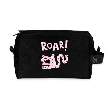 Roar Cute Animal Funny Cartoon Design - Recycelte Kulturtasche - Schwarz - Vorne