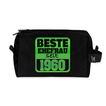 1960 - Recycelte Kulturtasche - Schwarz - Vorne