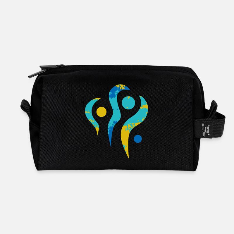 Yoga design_24 - Recycled Toiletry Zip Bag - black