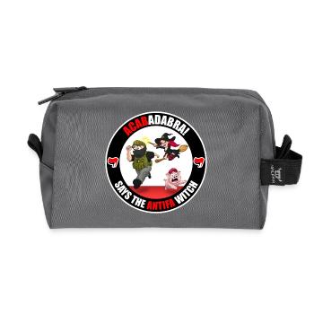 The Antifa Witch - Border Patrol - Recycled Toiletry Zip Bag - anthracite - Front