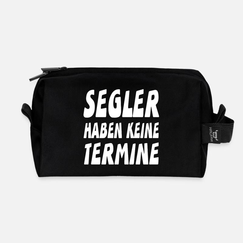 Segeln - Recycelte Kulturtasche - Schwarz