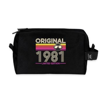 Originale Retro Limited Edition von 1981 - Recycelte Kulturtasche - Schwarz - Vorne