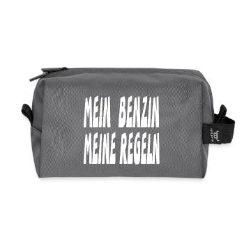 Benzin - Recycelte Kulturtasche - Anthrazit - Vorne
