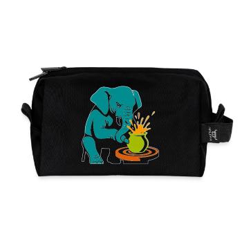 Trunk Master – Glaze Anarchy - Recycelte Kulturtasche - Schwarz - Vorne