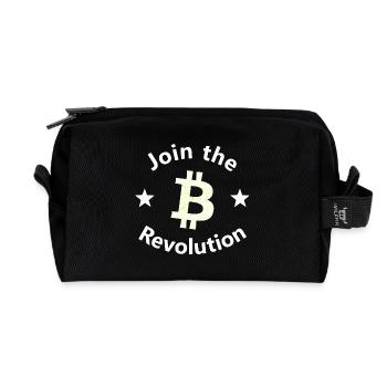 Bitcoin Revolt Circle - Recycled Toiletry Zip Bag - black - Front