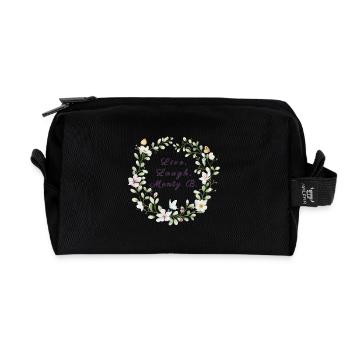 Live, Rire, Menty B. | Effondrement ironique - Trousse de toilette en tissu recyclé - noir - Devant