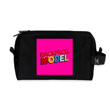 Backpack Model Neon Text - Recycled Toiletry Zip Bag - black - Front