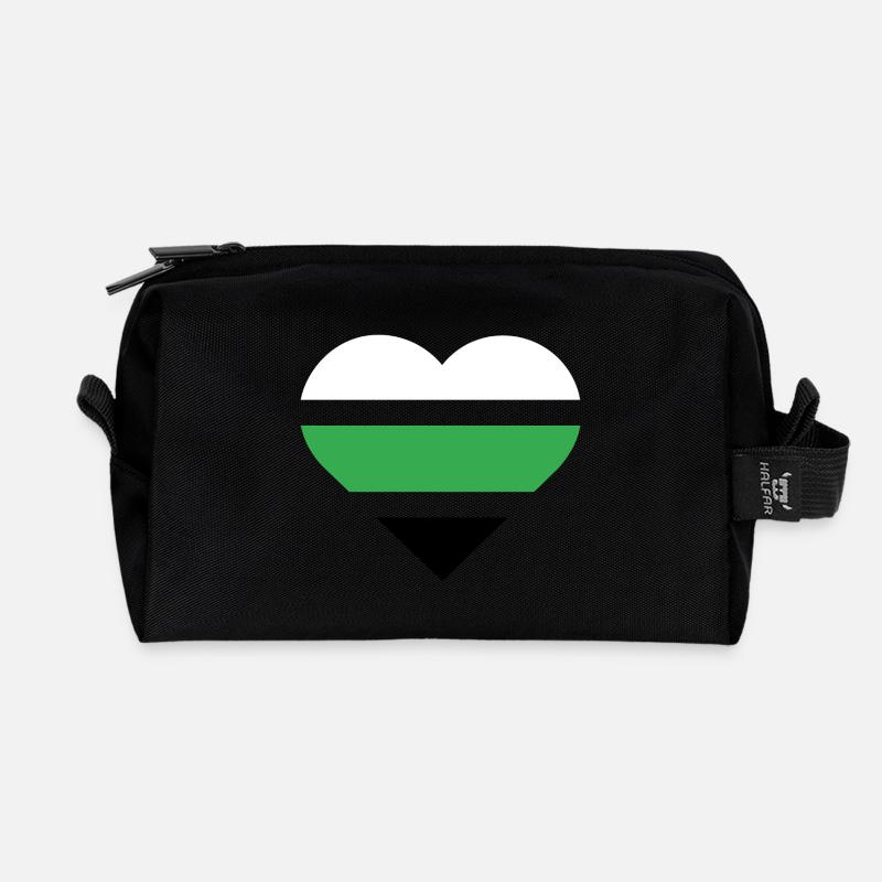 Pride Flag Heart · Neutrois - Recycelte Kulturtasche - Schwarz