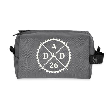 dad_26- - Recycled Toiletry Zip Bag - anthracite - Front