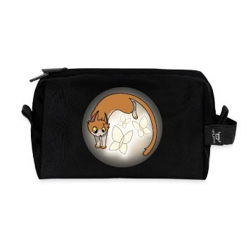 Schnurrhaare des Lichts - Recycelte Kulturtasche - Schwarz - Vorne
