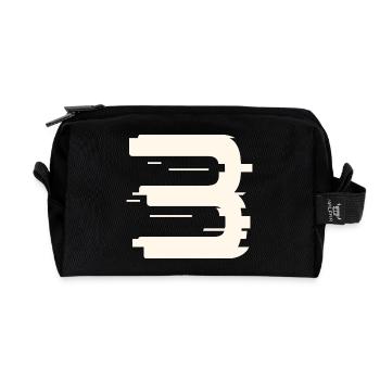3 - Recycled Toiletry Zip Bag - black - Front