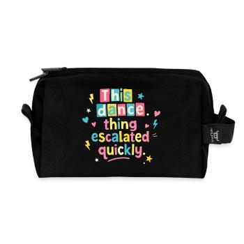 This dance quickly escalated - Recycled Toiletry Zip Bag - black - Front
