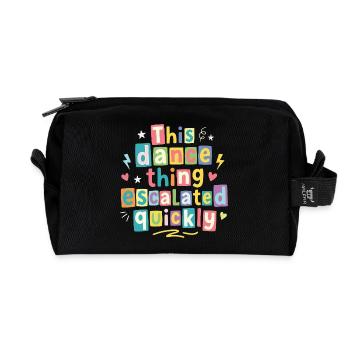 This dance quickly escalated - Recycled Toiletry Zip Bag - black - Front