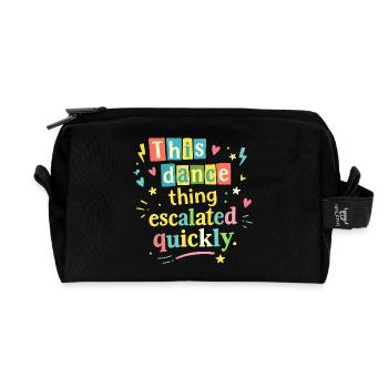 This dance quickly escalated - Recycled Toiletry Zip Bag - black - Front