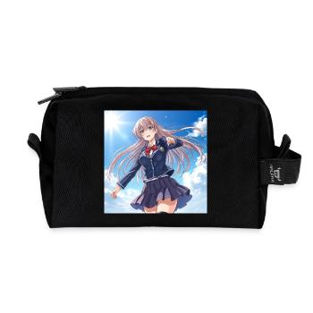 Sonnensturm Schuluniform Heldin - Recycelte Kulturtasche - Schwarz - Vorne