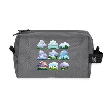 Dessin animé Cloudscapes - Trousse de toilette en tissu recyclé - anthracite - Devant