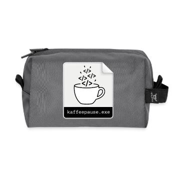 Kaffeepause.exe - IT Programmieren Informatik Code - Recycelte Kulturtasche - Anthrazit - Vorne