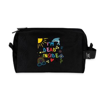 Ich bin innerlich tot Funny Dark Humor  - Recycelte Kulturtasche - Schwarz - Vorne
