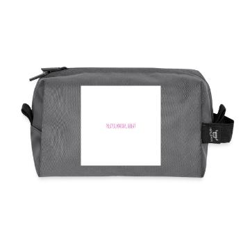 pilates, matcha, repeat - Trousse de toilette en tissu recyclé - anthracite - Devant